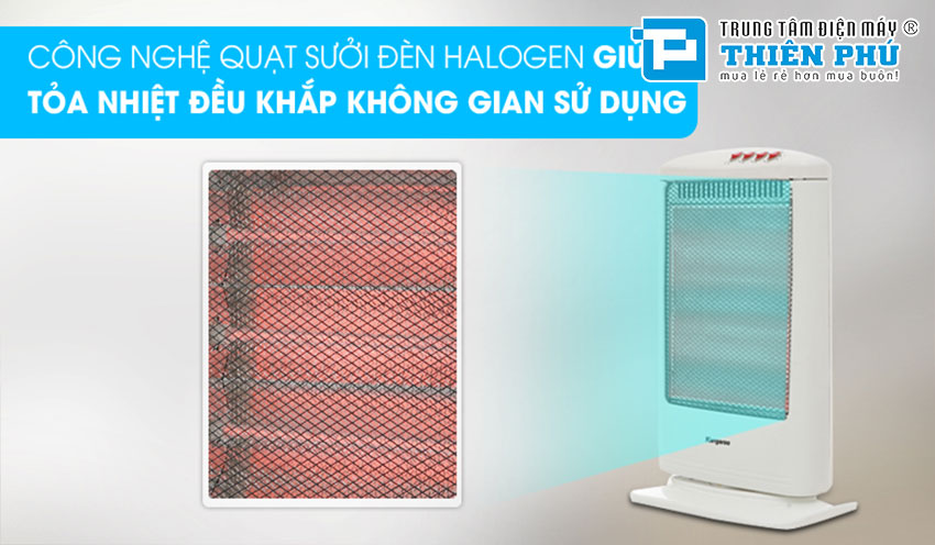 Quạt Sưởi Halogen Kangaroo KG1012C