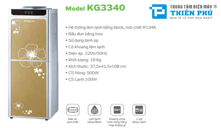 Cây Nước Nóng Lạnh Kangaroo KG3340