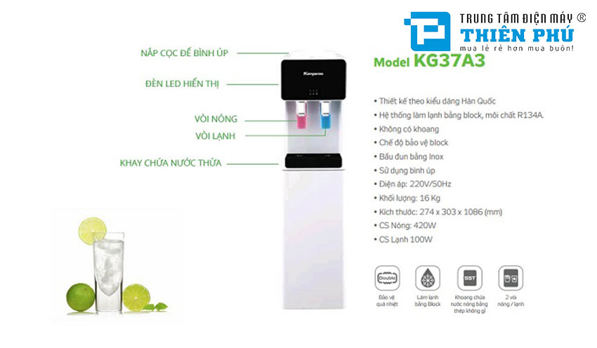 Cây Nước Nóng Lạnh Kangaroo KG37A3