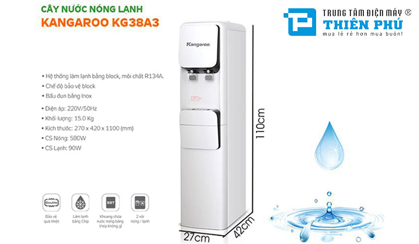 Cây Nước Nóng Lạnh Kangaroo KG38A3