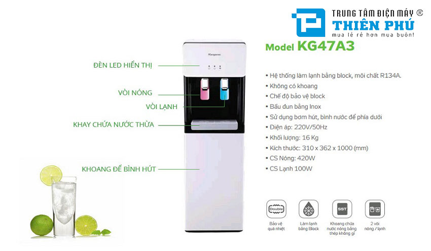 Cây Nước Nóng Lạnh Kangaroo KG47A3