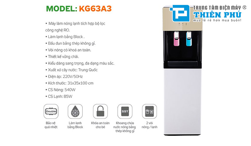 Cây Nước Nóng Lạnh Kangaroo KG63A3