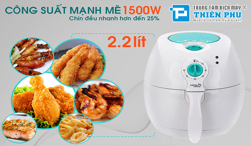 Nồi Chiên Không Dầu Lock&Lock Eco Fryer LO-ECF-202WS 2,2L