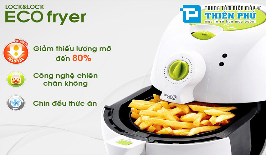 Nồi Chiên Không Dầu Lock&Lock Eco Fryer LO-ECF-202WS 2,2L