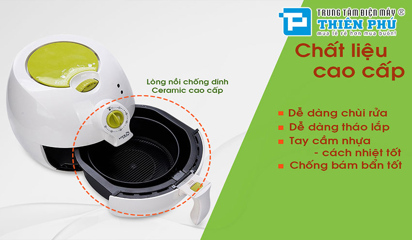 Nồi Chiên Không Dầu Lock&Lock Eco Fryer LO-ECF-202WS 2,2L