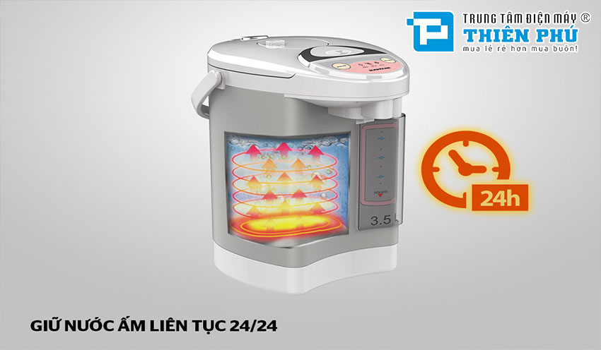 Bình Thủy Điện Sunhouse SH1535 3.5 Lít