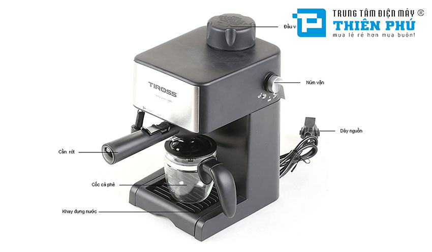 Máy Pha Cà Phê Espresso Tiross TS-621