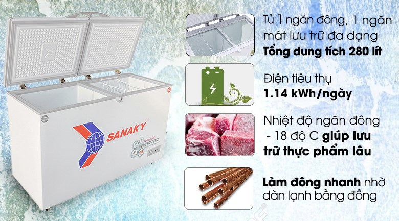 Tổng hợp 3 mẫu tủ đông Sanaky được nhiều người tiêu dùng lựa chọn nhiều nhất