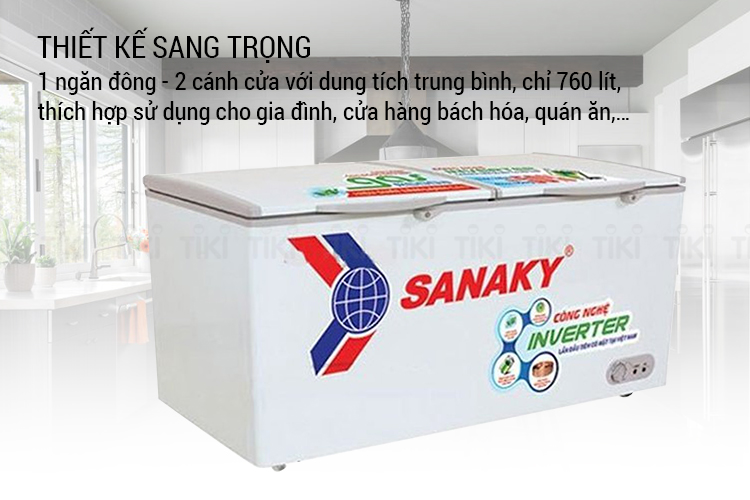 Giới thiệu tổng quan tủ đông Sanaky VH-8699HY 1 Ngăn 2 Cánh 760 Lít