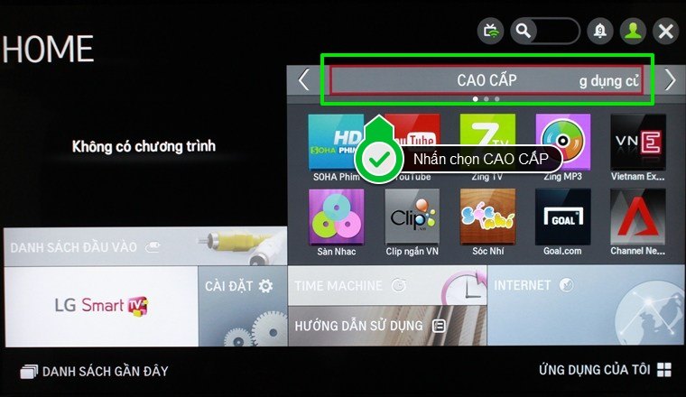 Hướng dẫn sử dụng ứng dụng Nhạc của tui trên Smart tivi LG hệ điều hành Netcast