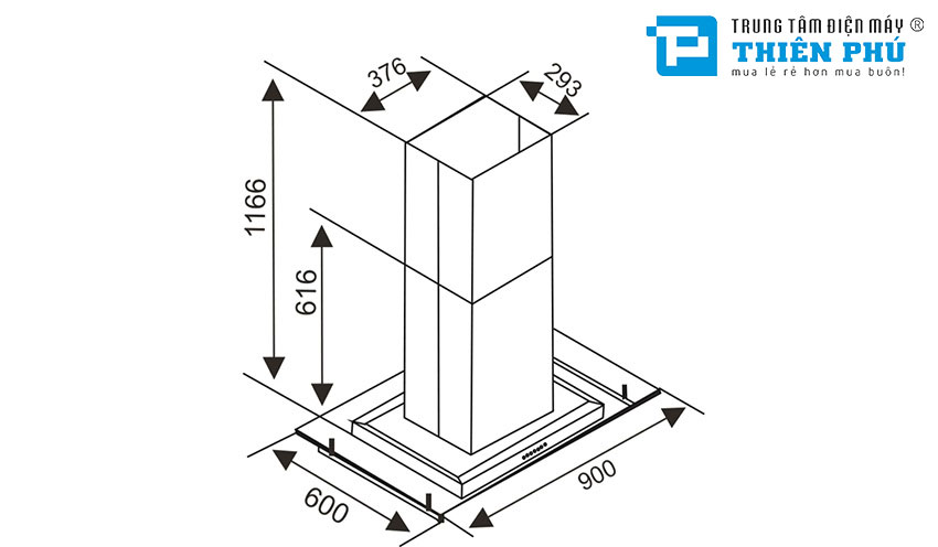 Máy Hút Mùi Gắn Tường Canzy CZ ISO 90E