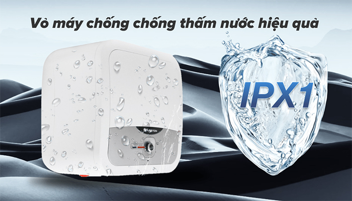 Tìm hiểu thiết kế chống thấm nước IPX1 trên bình nóng lạnh Ariston