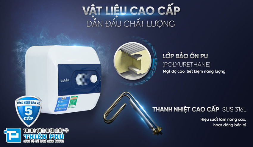 Bình Nóng Lạnh Karofi 15 Lít KBO-Q150