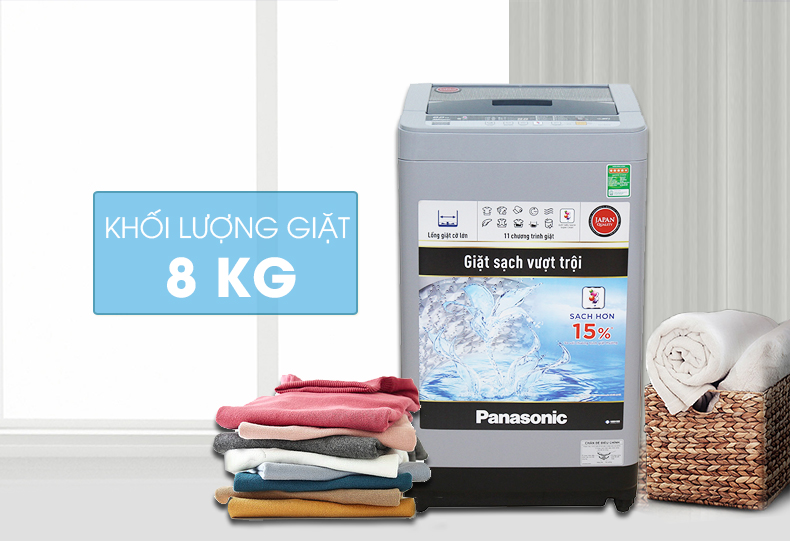 Giới thiệu tính năng máy giặt Panasonic NA-F80VS9GRV 8Kg