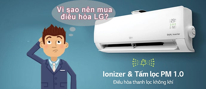 Tìm hiểu ưu điểm về điều hòa LG V13APFP Inverter 1 chiều 12000Btu