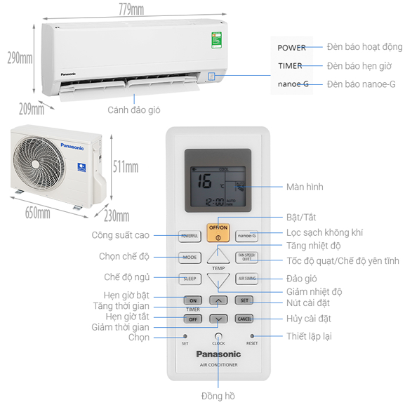 Review điều hòa Panasonic CU/CS-N9WKH-8 9000btu 1 chiều có chất lượng ra sao