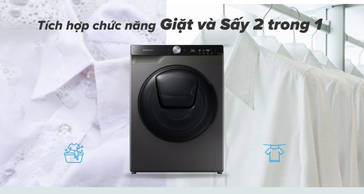 máy giặt sấy Samsung inverter WD95T754DBX/SV