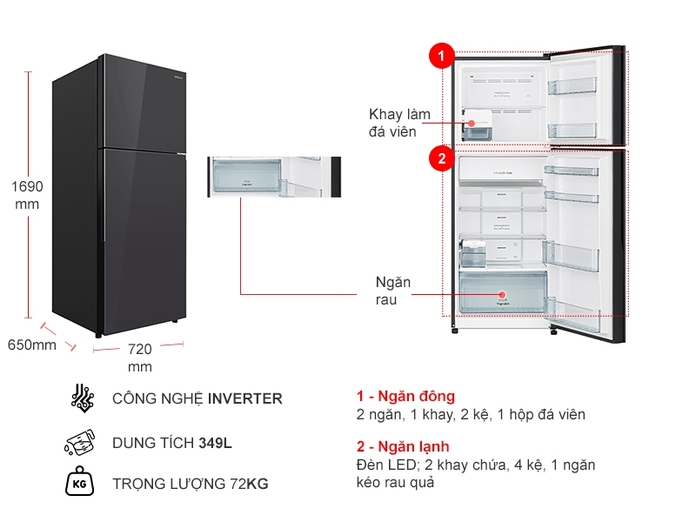 3 chiếc tủ lạnh inverter bán chạy nhất 3 tháng đầu năm 2022
