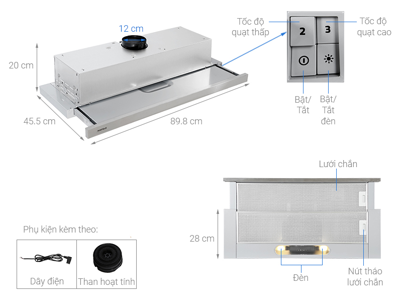 Chọn mua máy hút mùi âm tủ Hafele HH-TI90D, an toàn, tiện lợi, giá rẻ.