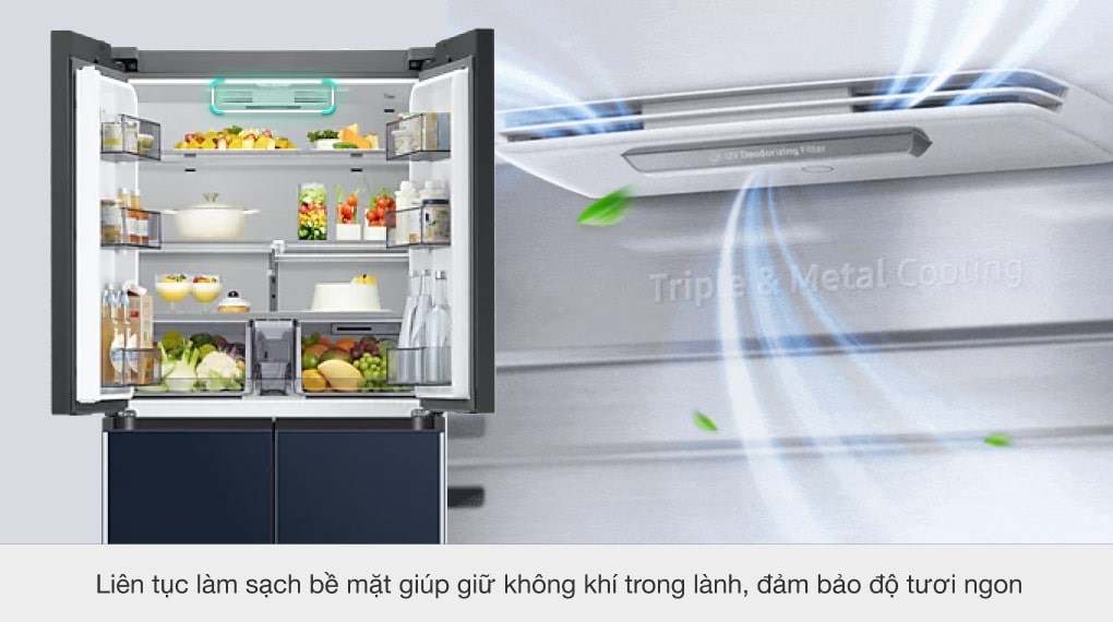 RF60A91R177/SV mẫu tủ lạnh Samsung 4 cánh ứng dụng nhiều công nghệ vượt bậc