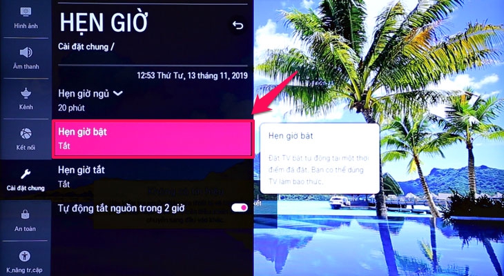 Cách hẹn giờ bật/tắt cho Smart tivi LG