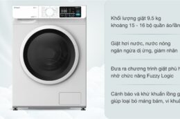Giải pháp giặt sạch quần áo hiệu quả trên máy giặt Casper WF-95I140BWC