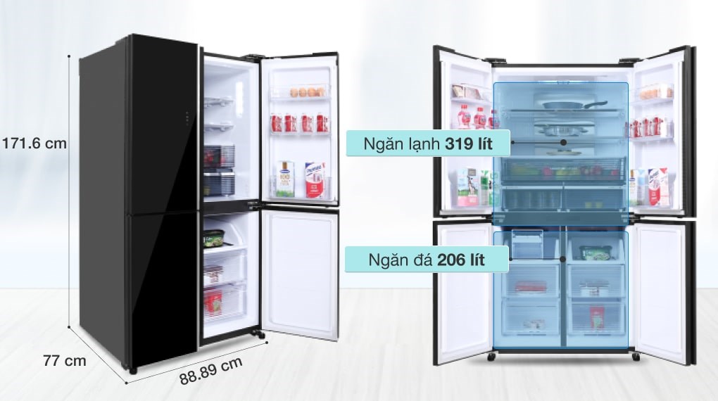 Những điều bạn cần phải biết về tủ lạnh Sharp SJ-FXP600VG-BK 4 Cánh