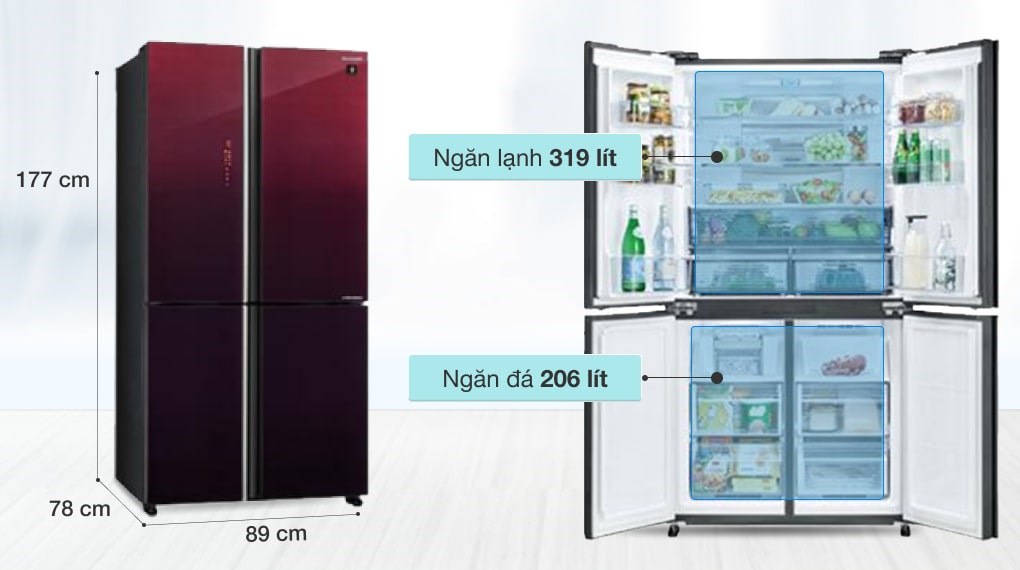 Đánh giá khả năng bảo quản của tủ lạnh Sharp SJ-FXP600VG-MR 525 lít
