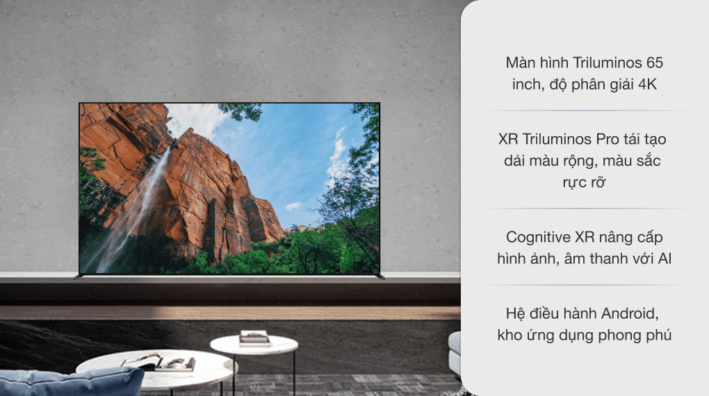Android tivi Sony 4K XR-65X95J 65 inch - Thiết kế tinh tế, chất lượng tuyệt vời