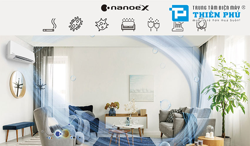 Công nghệ nanoe™ X trên điều hòa Panasonic CU/CS-XU24XKH-8 giúp bảo vệ sức khỏe 24 giờ