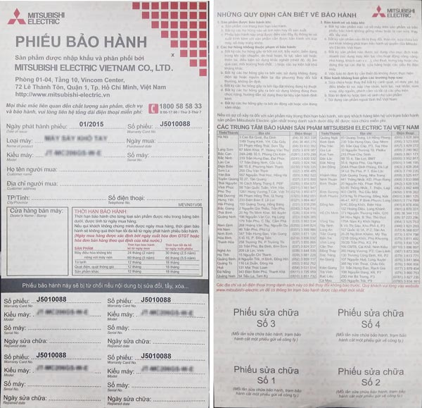 Trung tâm bảo hành điều hòa Mitsubishi tại Hà Nội