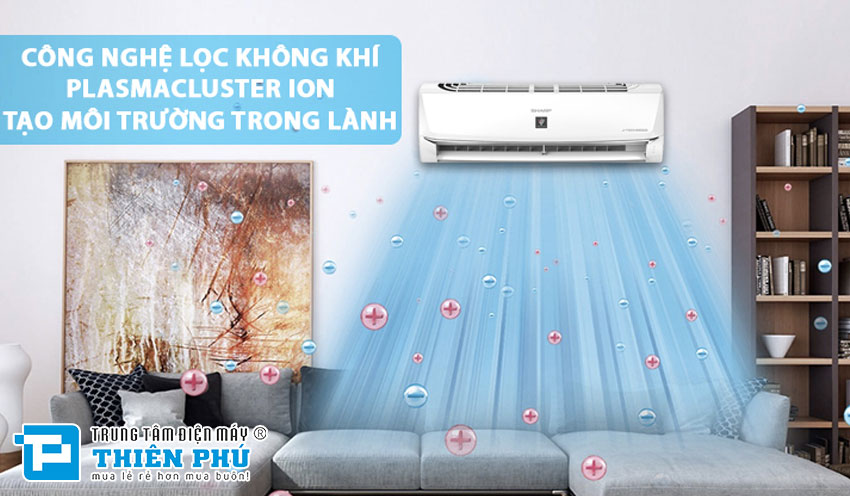 Điều Hòa Sharp 9000Btu 1 Chiều Inverter Wifi AH-XP10WHW