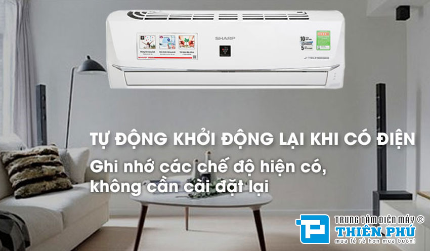 Điều Hòa Sharp 9000Btu 1 Chiều Inverter Wifi AH-XP10WHW