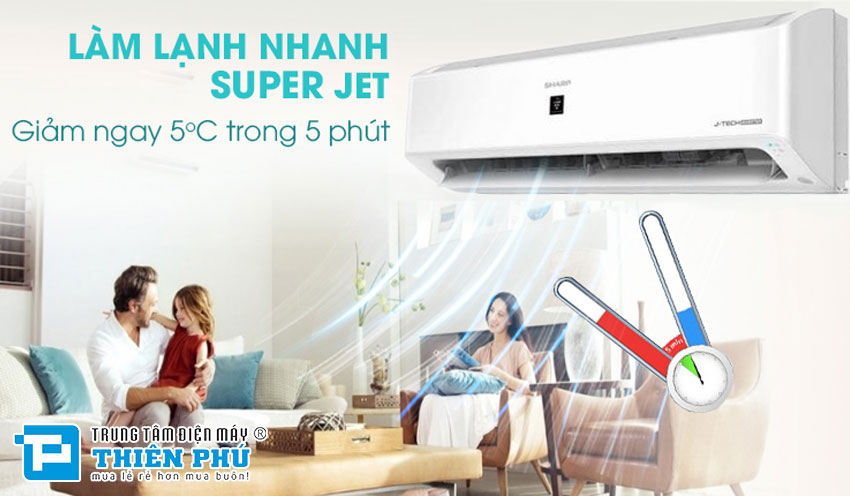 Điều Hòa Sharp 12000Btu 1 Chiều Inverter AH-XP13YHW