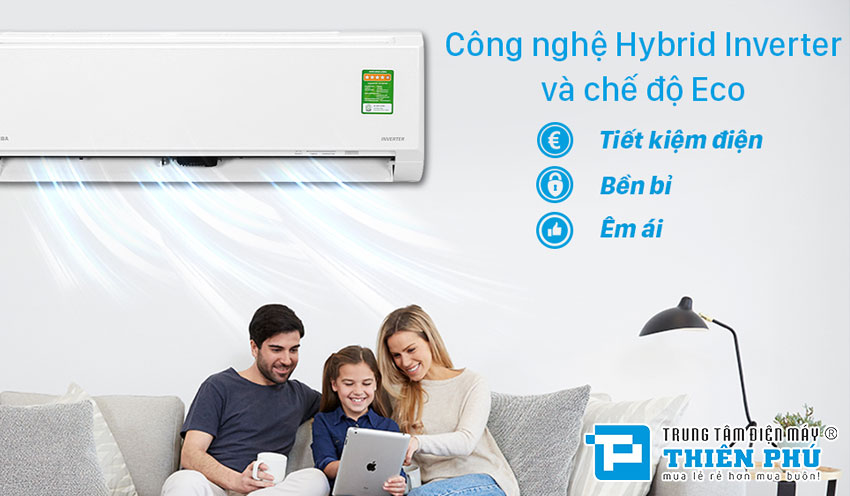 Điều Hòa Toshiba 9000Btu 1 Chiều Inverter RAS-H10E2KCVG-V Gas R32
