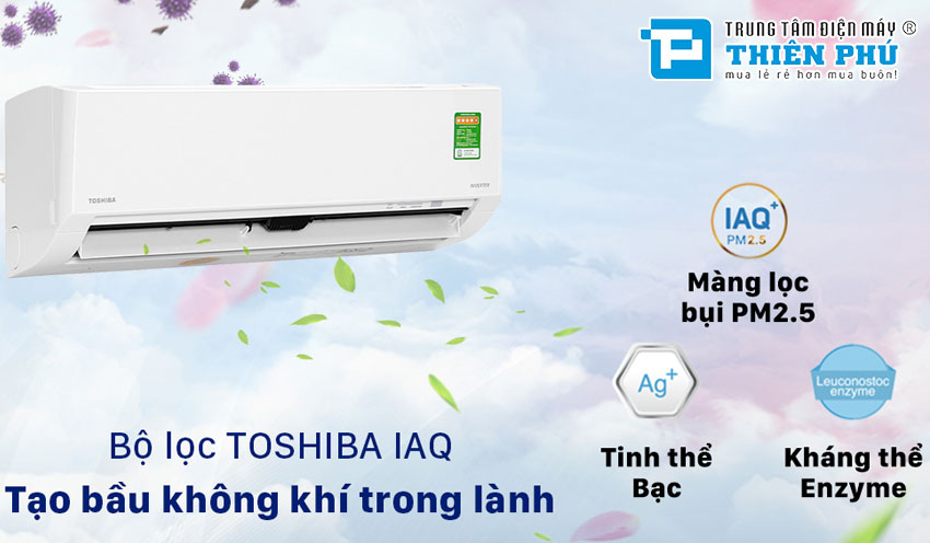 Điều hòa Toshiba 9000Btu 1 chiều inverter RAS-10G3KCV2G-V/RAS-10G3ACV2G-V gas 32