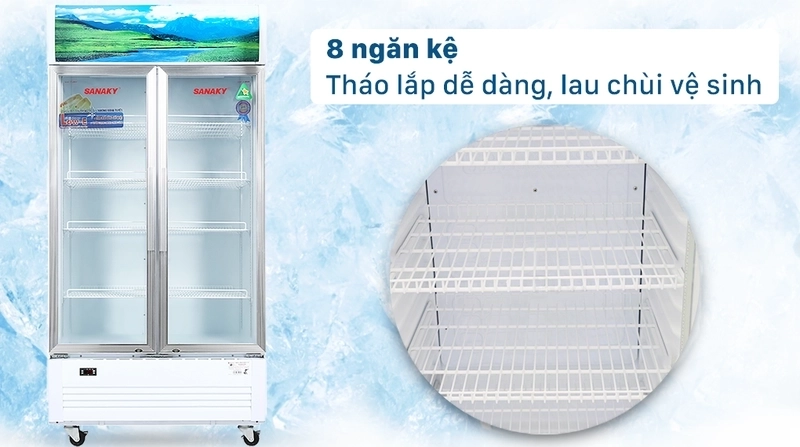 Chiếc tủ mát Sanaky VH-1009HP có thể lưu trữ bao nhiêu thực phẩm