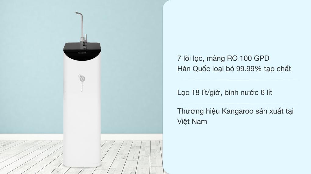 Nguồn nước tinh khiết hơn khi sử dụng máy lọc nước Kangaroo KG100ES