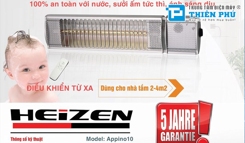 Đèn Sưởi Nhà Tắm Heizen APPINNO10