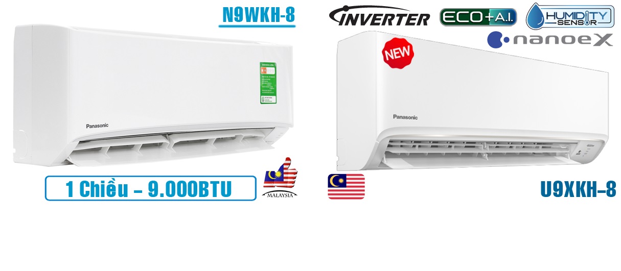 Giữa điều hòa Panasonic CU/CS-N9WKH-8 và CU/CS-U9XKH-8 nên chọn loại nào?