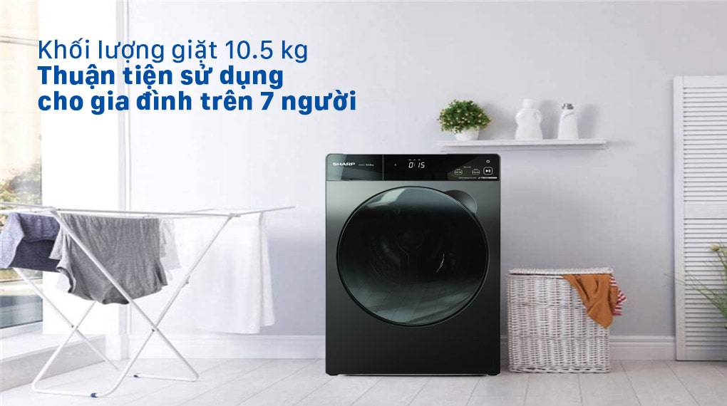Ưu điểm của máy giặt Sharp 10.5kg inverter ES-FK1054SV-G