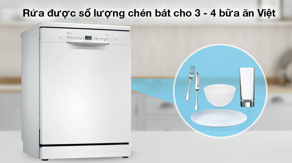 Máy rửa bát Bosch SMS6ZW00E serie 6 đầy đủ công nghệ, hoạt động siêu mạnh mẽ