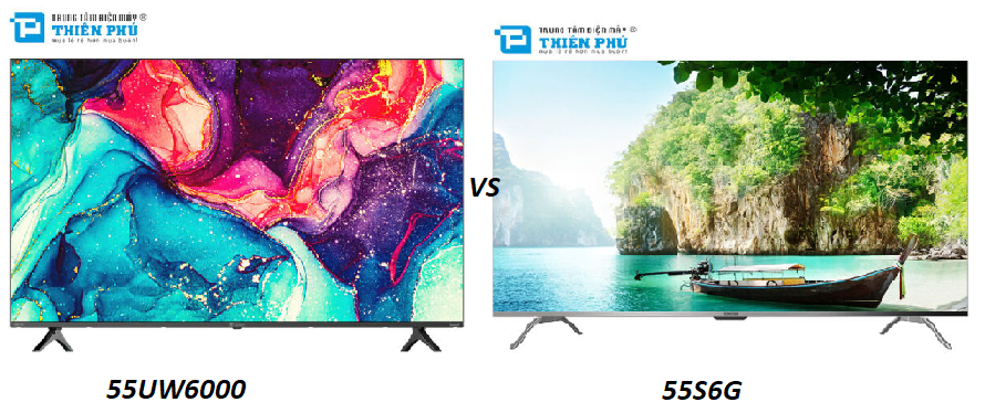 So sánh Tivi Casper 50Inch 50UW6000 và Tivi Coocaa 55 Inch 55S6G model 2022 nên mua loại nào tốt hơn?