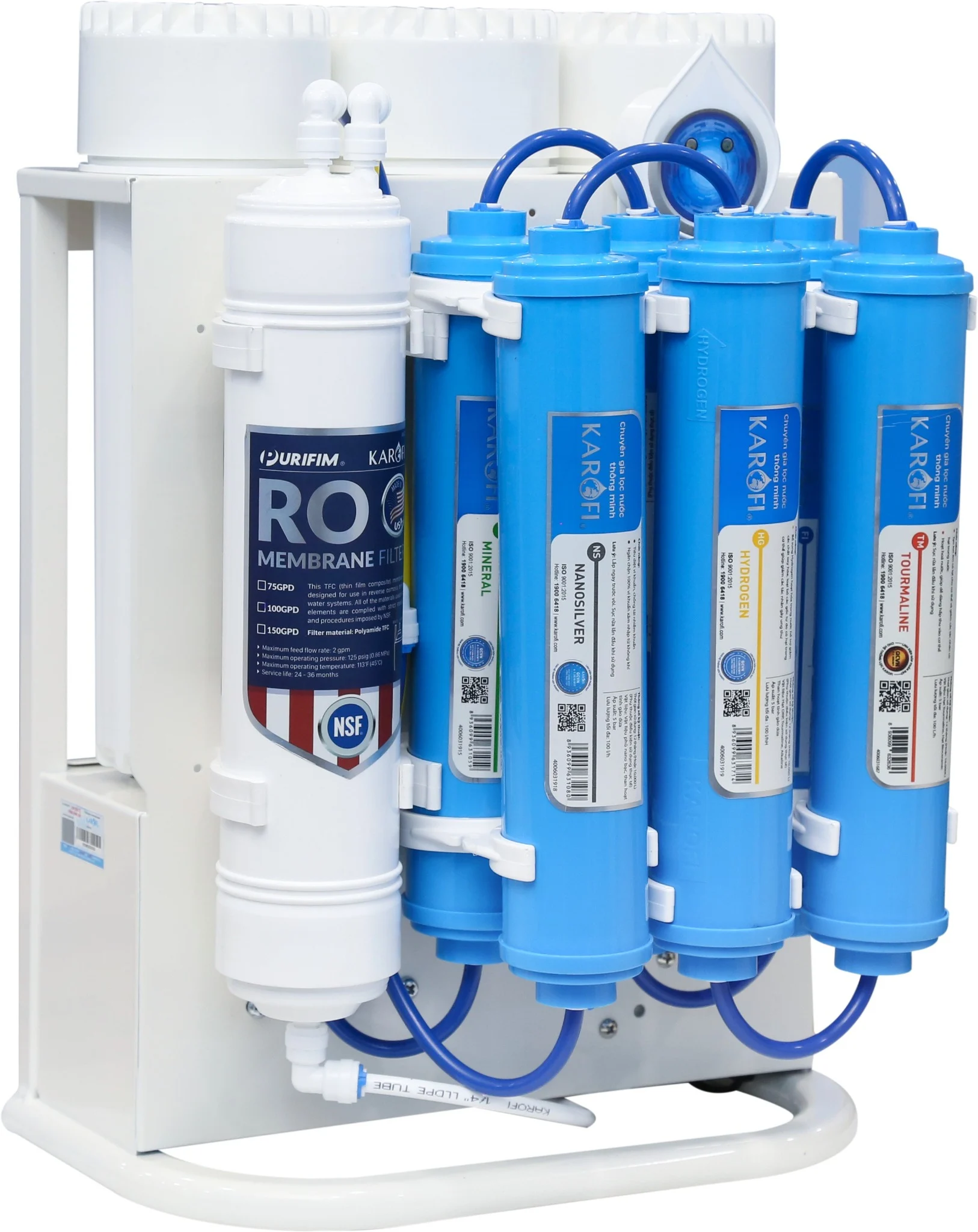 10 lõi lọc mạnh của máy lọc nước Karofi KAQ-O06