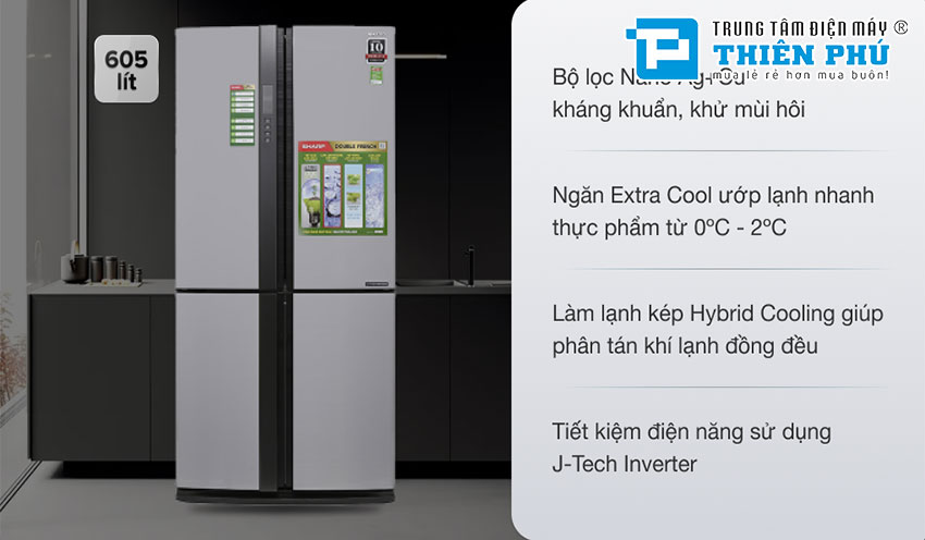 So sánh hai mẫu tủ lạnh Sharp SJ-FX680V-WH và tủ lạnh LG GR-X247MC