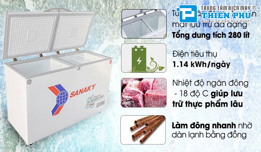 Giới thiệu một số mẫu tủ đông Sanaky Inverter được khách hàng lựa chọn nhiều nhất