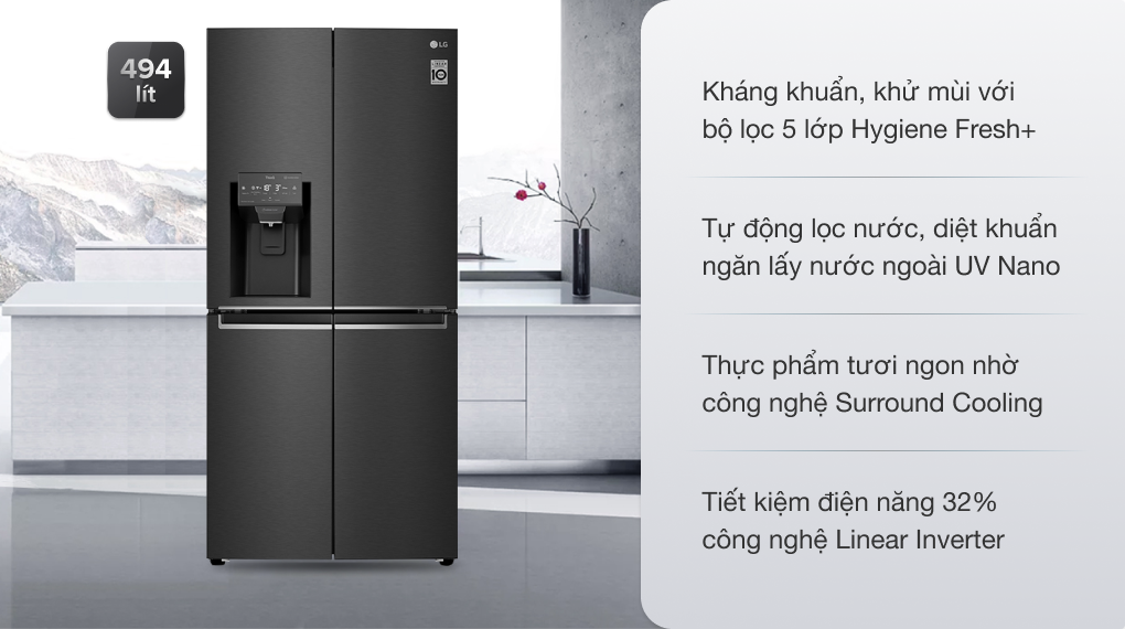 Nên mua tủ lạnh Sharp SJ-FX630V-ST hay tủ lạnh LG GR-D22MB 4 cánh cho gia đình mình.