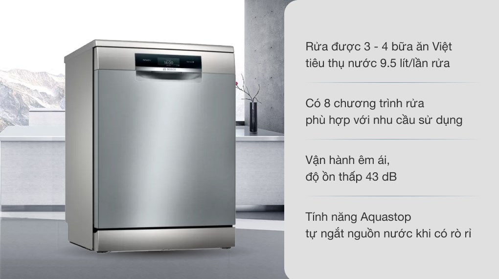 Giá 37.850.000₫ máy rửa bát Bosch SMS8YCI01E có công nghệ nổi bật nào?