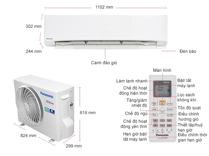 TOP 1 điều hòa Panasonic CU/CS-XZ12XKH-8 nên lựa chọn