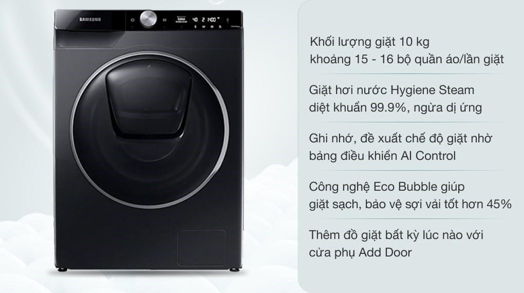 máy giặt Samsung inverter WW10TP54DSB/SV 10kg